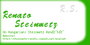 renato steinmetz business card